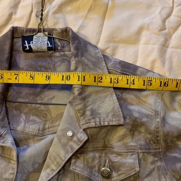 Tie-Dye Camouflage Jean Jacket - Women Size M - Picture 6 of 8